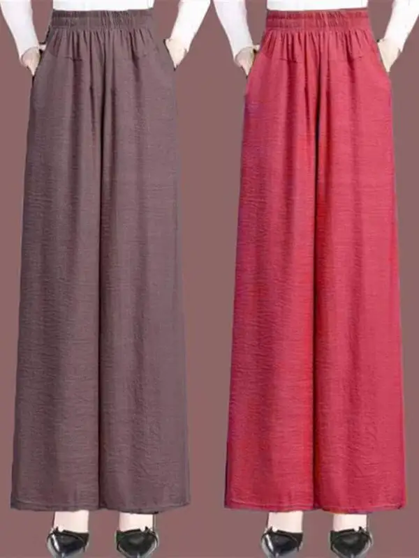 Женские летние свободные брюки-юбка из льняной ткани Ice Silk, с высокой талией, широкими штанинами, в корейском стиле, тонкие, модель Sle ket Elements
Женские летние свободные брюки-юбка из льняной ткани Ice Silk, с высокой талией, широкими штанинами, в корейском стиле, тонкие, модель Sle ket Elements