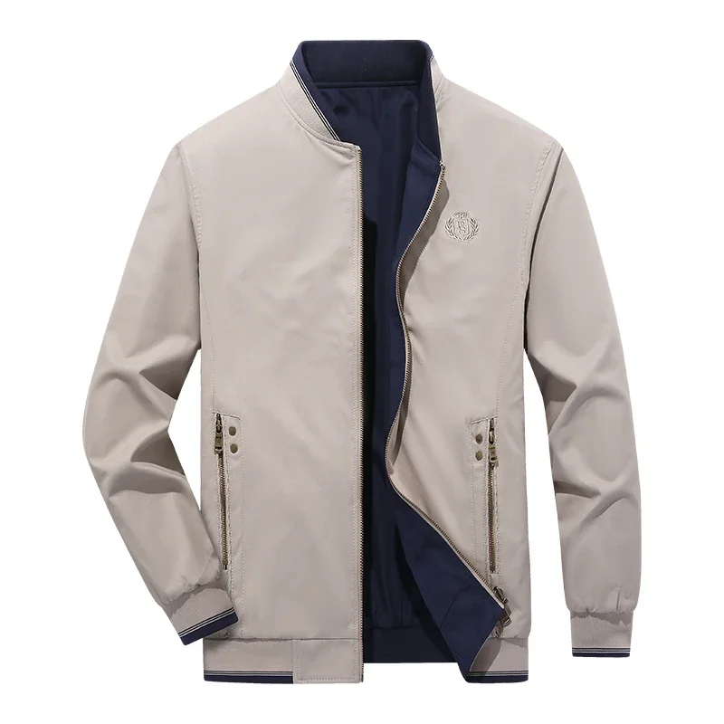 Men's Windbreaker Slim Double-sided Wear Jackets Men Baseball Pilot Bomber Clothes Stand Collar Jacket Hip Hop Streetwear Coat
Men's Windbreaker Slim Double-sided Wear Jackets Men Baseball Pilot Bomber Clothes Stand Collar Jacket Hip Hop Streetwear Coat