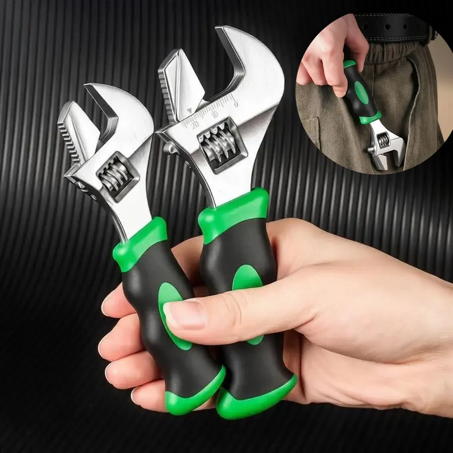 Mini Short Handle Adjustable Wrench Portable Pocket Pipe Wrench Large Opening Universal Home Plumbing Bathroom Repair Hand Tool
Mini Short Handle Adjustable Wrench Portable Pocket Pipe Wrench Large Opening Universal Home Plumbing Bathroom Repair Hand Tool