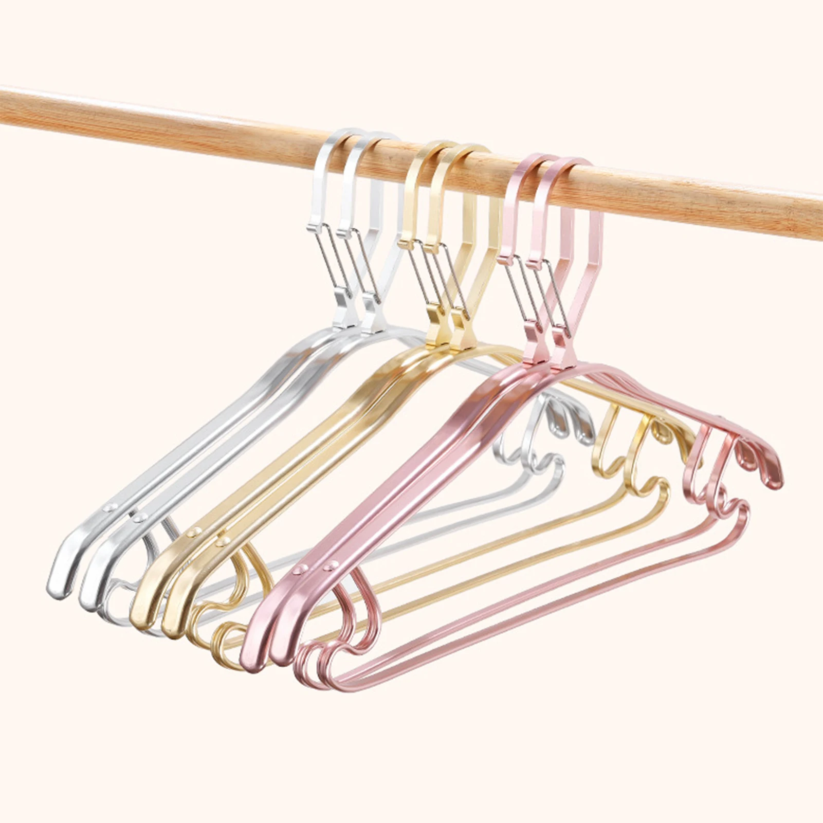Aluminum Alloy Clothes Organizer,Space Saving Trouser Hangers, Removable Clip for Scarves, Sweaters,Windproof Metal Coat Rack
Aluminum Alloy Clothes Organizer,Space Saving Trouser Hangers, Removable Clip for Scarves, Sweaters,Windproof Metal Coat Rack