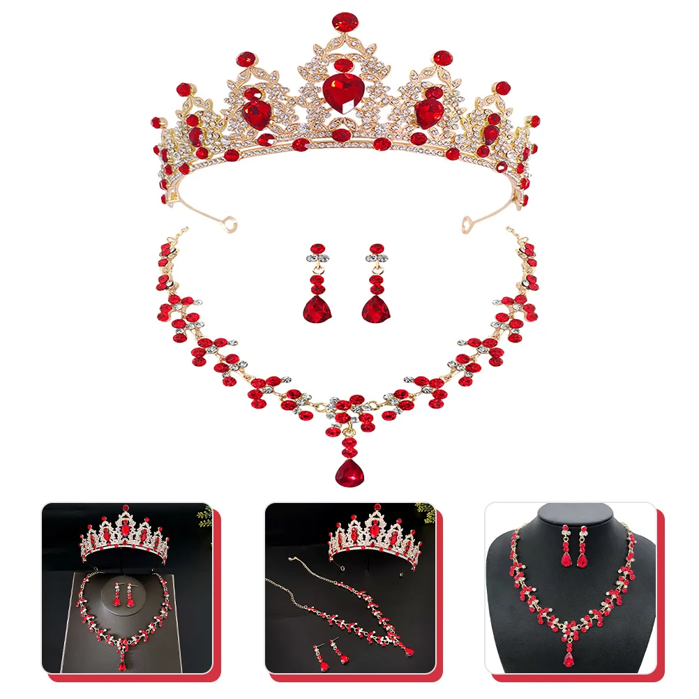 1Set Bridal Tiara Jewelry Set Shiny Crystal Necklace Earrings for Wedding Bride Elegant Look Party Banquet Photo Shoots Fine
1Set Bridal Tiara Jewelry Set Shiny Crystal Necklace Earrings for Wedding Bride Elegant Look Party Banquet Photo Shoots Fine