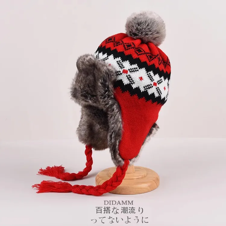 Женская вязаная шапка-ловушка с ушками, милая теплая шапка в зимнем корейском стиле, толстая плюшевая защита ушей для унисекс
Женская вязаная шапка-ловушка с ушками, милая теплая шапка в зимнем корейском стиле, толстая плюшевая защита ушей для унисекс