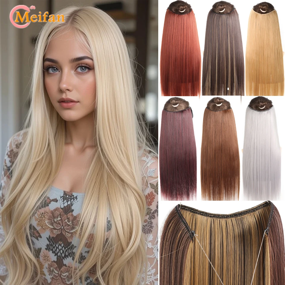 Invisible Fishing Wire Hair Extensions Synthetic Long Straight Hairpiece Adjustable Transparent Headband for Women Brown Blonde
Invisible Fishing Wire Hair Extensions Synthetic Long Straight Hairpiece Adjustable Transparent Headband for Women Brown Blonde