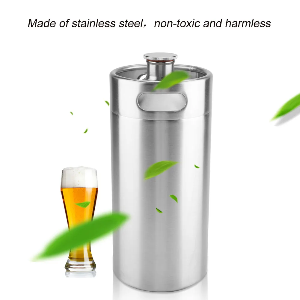 Mini Stainless Steel Home Beer Barrel With Spiral Cover Lid Durable Storage Container For Home Hotel Daily Beer Use
Mini Stainless Steel Home Beer Barrel With Spiral Cover Lid Durable Storage Container For Home Hotel Daily Beer Use