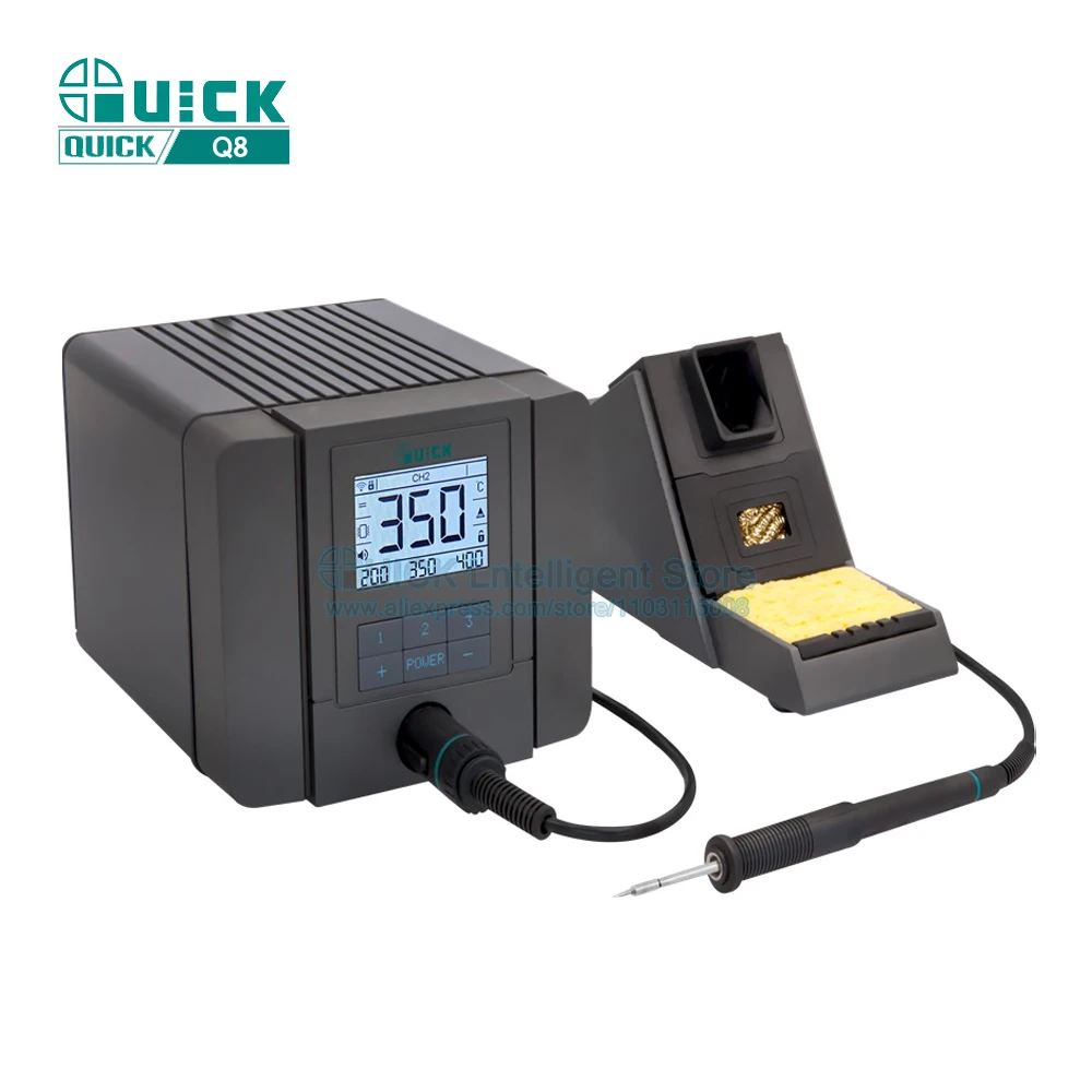 Паяльная станция QUICK Q8, электрические паяльники, 150 Вт, ЖК-цифровой дисплей, интеллектуальная прецизионная пайка с летающим свинцом
Паяльная станция QUICK Q8, электрические паяльники, 150 Вт, ЖК-цифровой дисплей, интеллектуальная прецизионная пайка с летающим свинцом