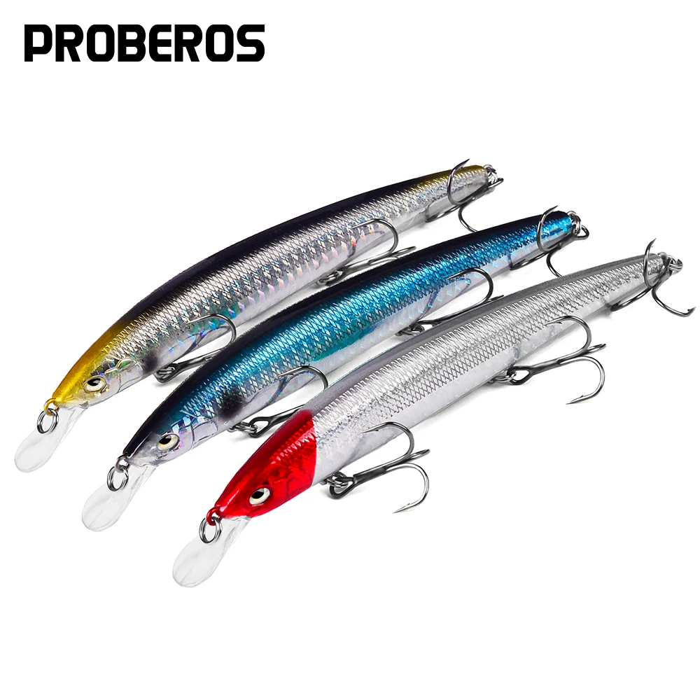PROBEROS 1PC Long Casting Fishing Lures 11.5CM Floating Slow Sinking Minnow Wobbler Artificial Hard Bait Jerkbaits Seabass Pike
PROBEROS 1PC Long Casting Fishing Lures 11.5CM Floating Slow Sinking Minnow Wobbler Artificial Hard Bait Jerkbaits Seabass Pike