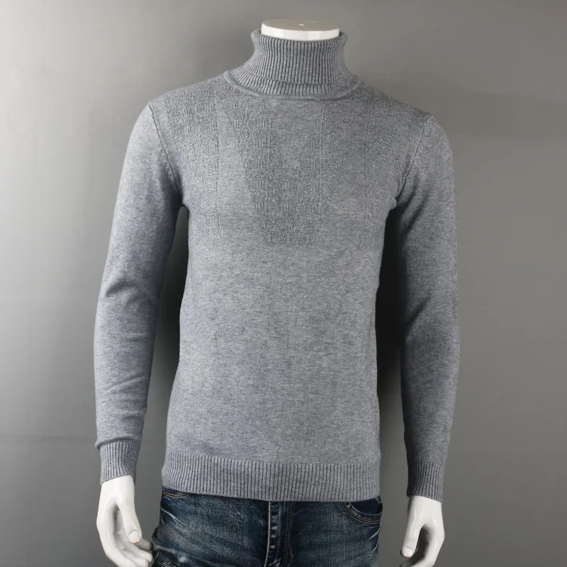 Мужской вязаный свитер с высоким воротником из шерсти, приталенный, модный, зимний базовый слой, из кашемировой пряжи, повседневная футболка с длинным рукавом
Мужской вязаный свитер с высоким воротником из шерсти, приталенный, модный, зимний базовый слой, из кашемировой пряжи, повседневная футболка с длинным рукавом