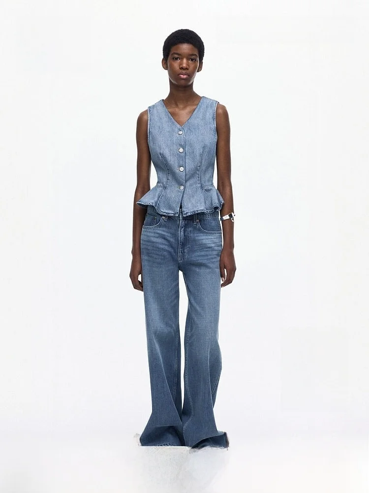 H&M Summer New Women's Denim Lace Trim Vest 1323694 Cotton Pure Material Outerwear Style Regular Length Spring Season
H&M Summer New Women's Denim Lace Trim Vest 1323694 Cotton Pure Material Outerwear Style Regular Length Spring Season