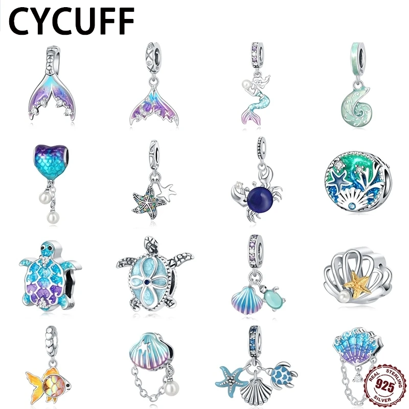 100% 925 Sterling Silver Mermaid Tail Turtle Shell Beads Charm Diy For Original Pendant Bracelets Sea World Jewelry Women Gifts
100% 925 Sterling Silver Mermaid Tail Turtle Shell Beads Charm Diy For Original Pendant Bracelets Sea World Jewelry Women Gifts