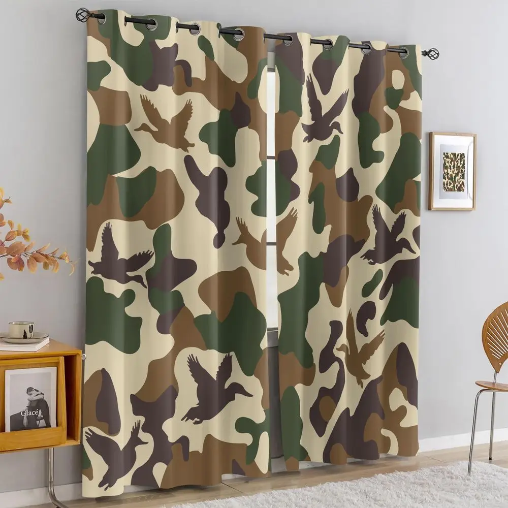 2Pc Camouflage Duck Silhouette Print Curtains Blackout Light Blocking Drapes for Hunting Cabin Bedroom Living Room Home Decor
2Pc Camouflage Duck Silhouette Print Curtains Blackout Light Blocking Drapes for Hunting Cabin Bedroom Living Room Home Decor