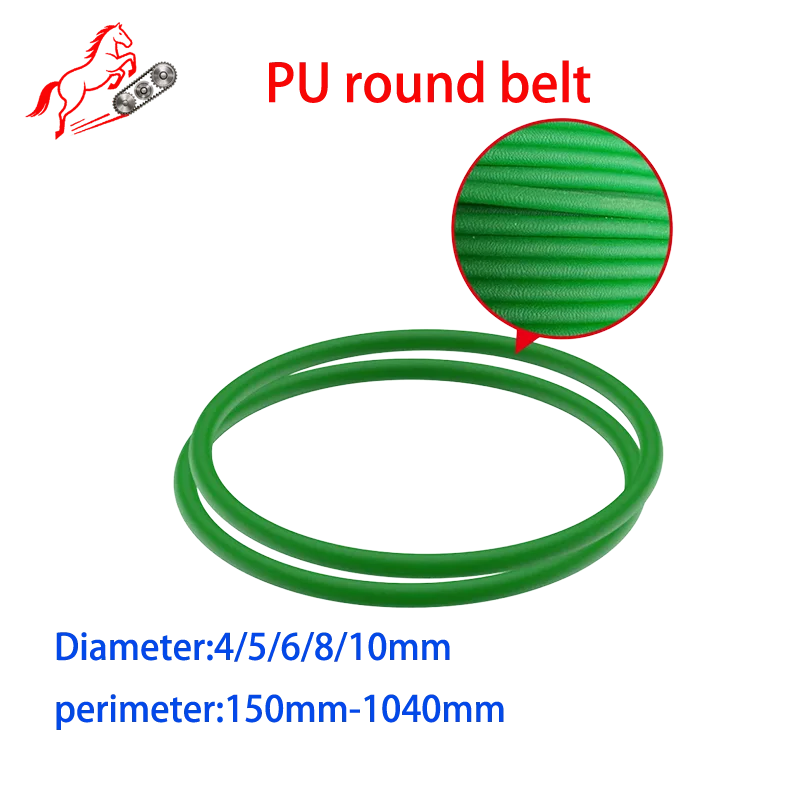 Polyurethane Round Belt PU Ring Belt Seamless Splicing Belt Transmission Belt Diameter 4/5/6/8/10mm Length 150-1040mm
Polyurethane Round Belt PU Ring Belt Seamless Splicing Belt Transmission Belt Diameter 4/5/6/8/10mm Length 150-1040mm