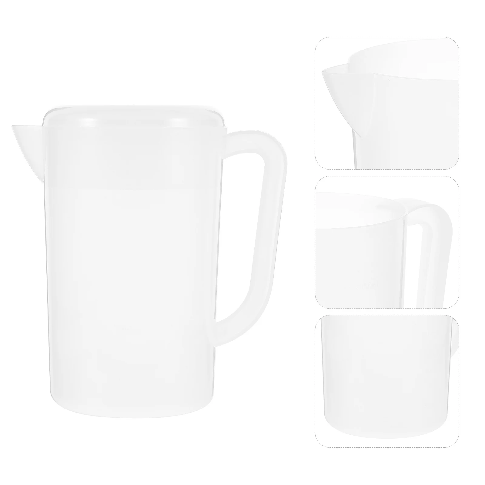 Многоразовый пластиковый кувшин для холодной воды, большая емкость, крышка контейнера для сока, эргономичная ручка для домашнего использования в отеле 
Многоразовый пластиковый кувшин для холодной воды, большая емкость, крышка контейнера для сока, эргономичная ручка для домашнего использования в отеле