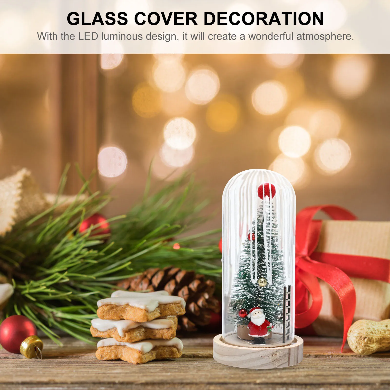 Christmas Tree Night Light LED Luminous Glass Cover Xmas Decor Mini Desktop ornaments festive atmosphere long term use small
Christmas Tree Night Light LED Luminous Glass Cover Xmas Decor Mini Desktop ornaments festive atmosphere long term use small