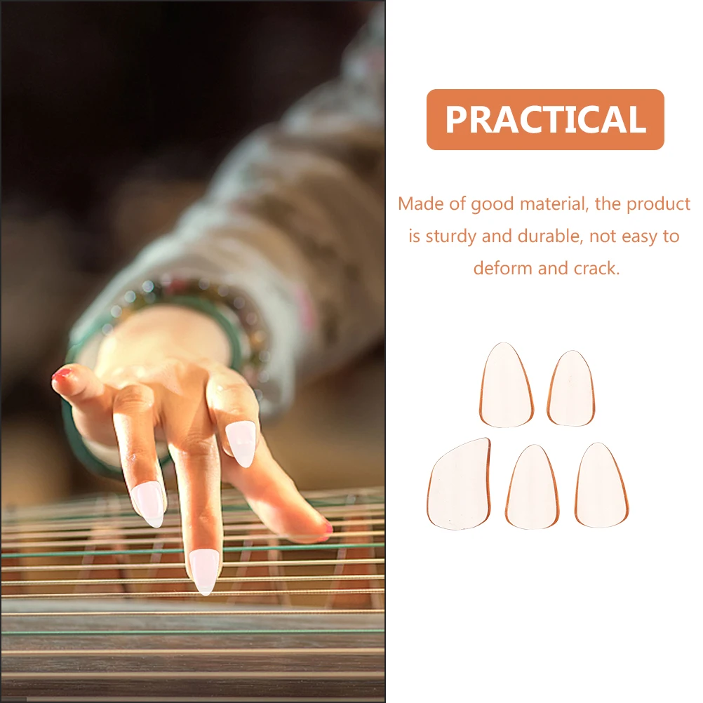 5Pcs Premium Guzheng Finger Nails Durable Crack Resistant Accessories for String Instruments Practical Design Great for Practice
5Pcs Premium Guzheng Finger Nails Durable Crack Resistant Accessories for String Instruments Practical Design Great for Practice