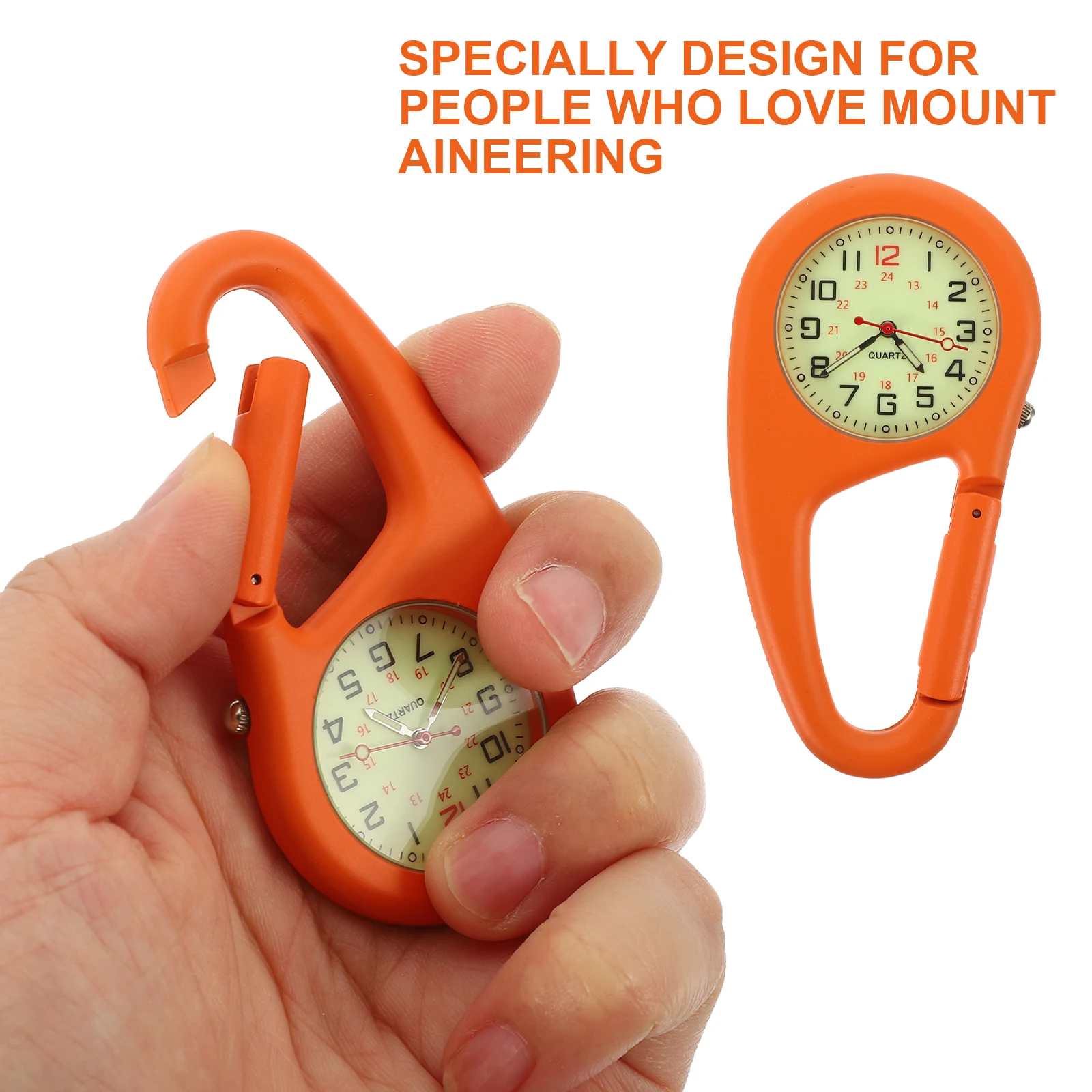 2 Pcs Quartz Carabiner Watch Clip on Exercise Man Mountaining Fluorescent Portable
2 Pcs Quartz Carabiner Watch Clip on Exercise Man Mountaining Fluorescent Portable