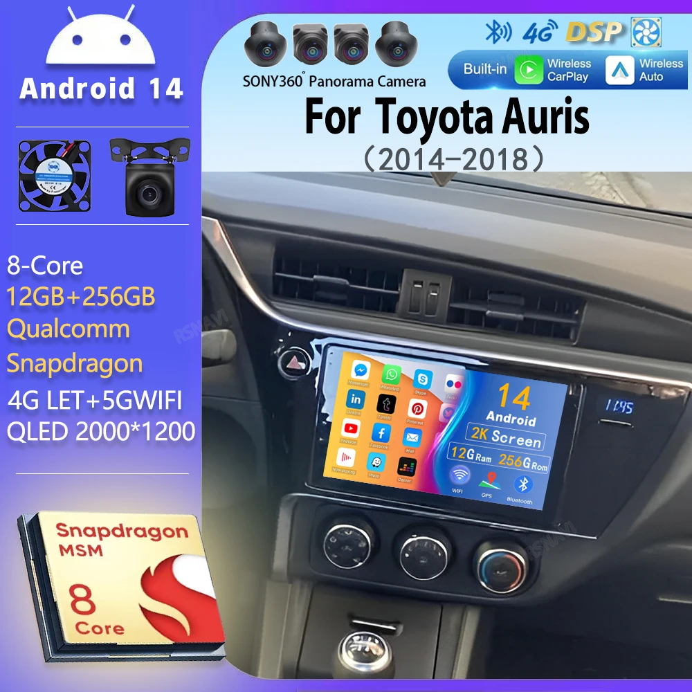 Мультимедийный видеоплеер Android 14, для Toyota Auris 2014 2015 2016 2017 2018, Corolla, автомобильный радиоприемник, GPS Carplay, стерео, авто Wi-Fi, 4G
Мультимедийный видеоплеер Android 14, для Toyota Auris 2014 2015 2016 2017 2018, Corolla, автомобильный радиоприемник, GPS Carplay, стерео, авто Wi-Fi, 4G