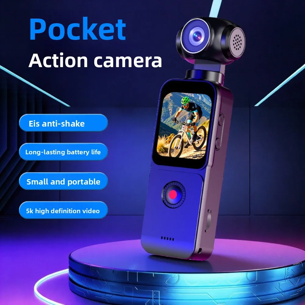 5K EIS Action Camera, 1.6 Inch Touchscreen 270° Rotatable Lens, 150° Wide Angle Pocket Cam, DJI Replacement for Outdoor Sports
5K EIS Action Camera, 1.6 Inch Touchscreen 270° Rotatable Lens, 150° Wide Angle Pocket Cam, DJI Replacement for Outdoor Sports