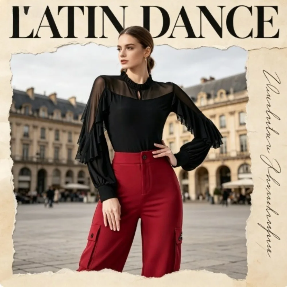 Latin Dance Costume,Modern Standard Dance Top for Adult Women,Slim Wear for Daily Practice&Latin Dance Competition Shows
Latin Dance Costume,Modern Standard Dance Top for Adult Women,Slim Wear for Daily Practice&Latin Dance Competition Shows