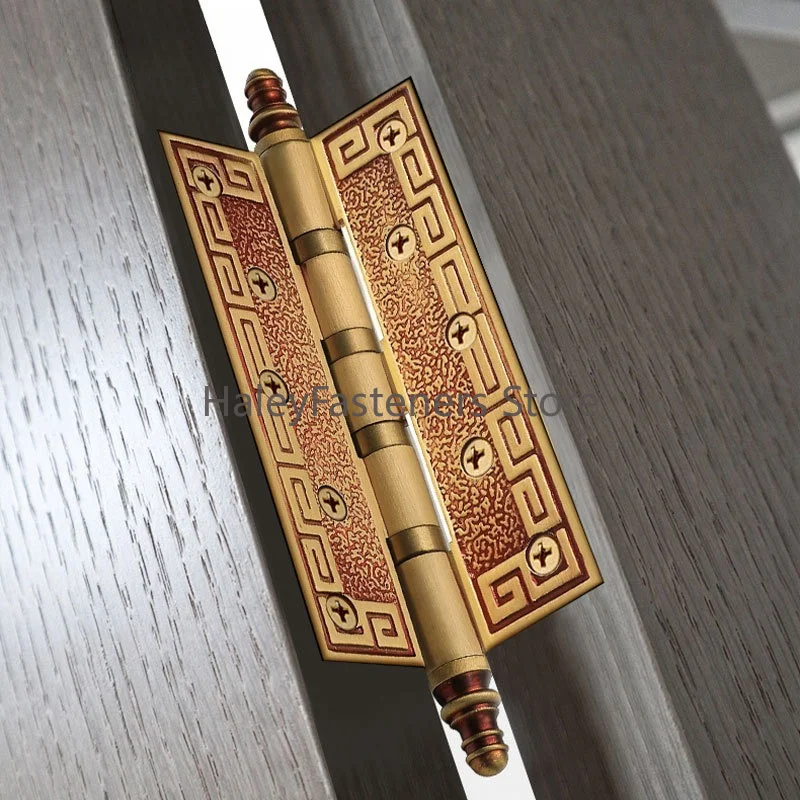 4\5 Inch Heavy-Duty Solid Brass Hinges for Doors Thickened Sturdy Copper Silent Durable for Heavy Gates and Entry Doors
4\5 Inch Heavy-Duty Solid Brass Hinges for Doors Thickened Sturdy Copper Silent Durable for Heavy Gates and Entry Doors