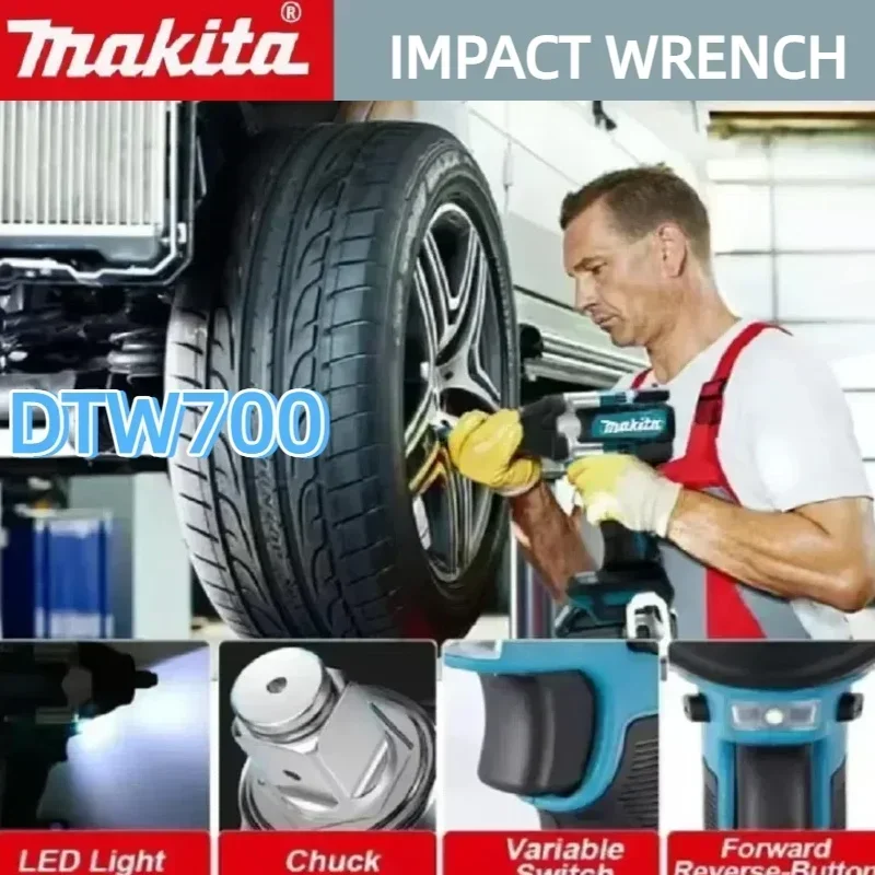 Makita DTW700 1000N.M Brushless Electric Wrench Screwdriver Large Cordless Impact Wrench Torque Repair Power Tools Auto
Makita DTW700 1000N.M Brushless Electric Wrench Screwdriver Large Cordless Impact Wrench Torque Repair Power Tools Auto