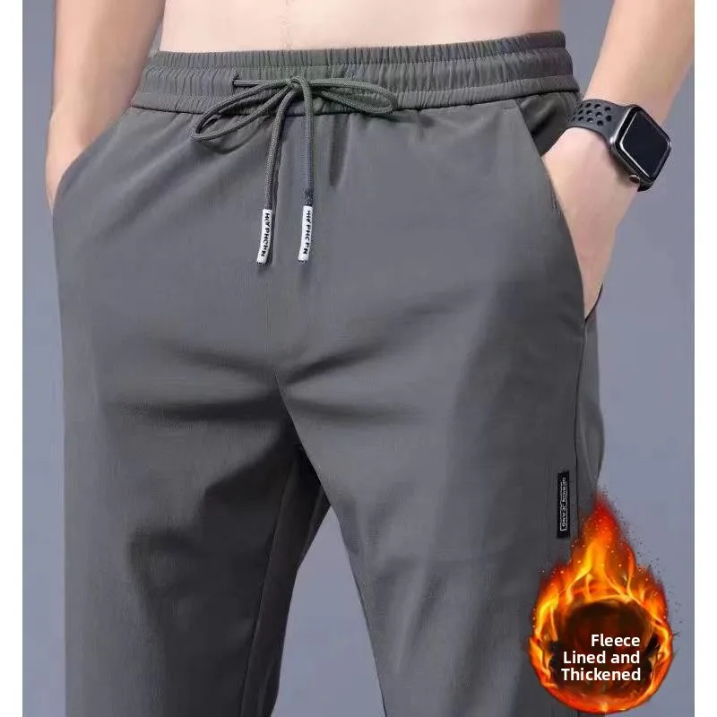 Men's Fleece Lined Thickened Elastic Casual Pants Autumn Winter Straight Leg Sweatpants Business Sport Trousers Loose Fit
Men's Fleece Lined Thickened Elastic Casual Pants Autumn Winter Straight Leg Sweatpants Business Sport Trousers Loose Fit