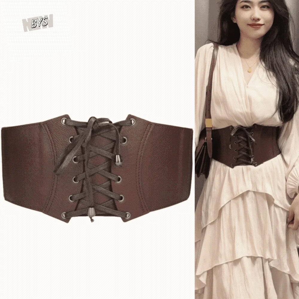Waist Corset Spicy Girl PU Leather Corset Elastic Slimming Wide Cummerbunds Solid Color Waistband Wide Belt Ladies
Waist Corset Spicy Girl PU Leather Corset Elastic Slimming Wide Cummerbunds Solid Color Waistband Wide Belt Ladies