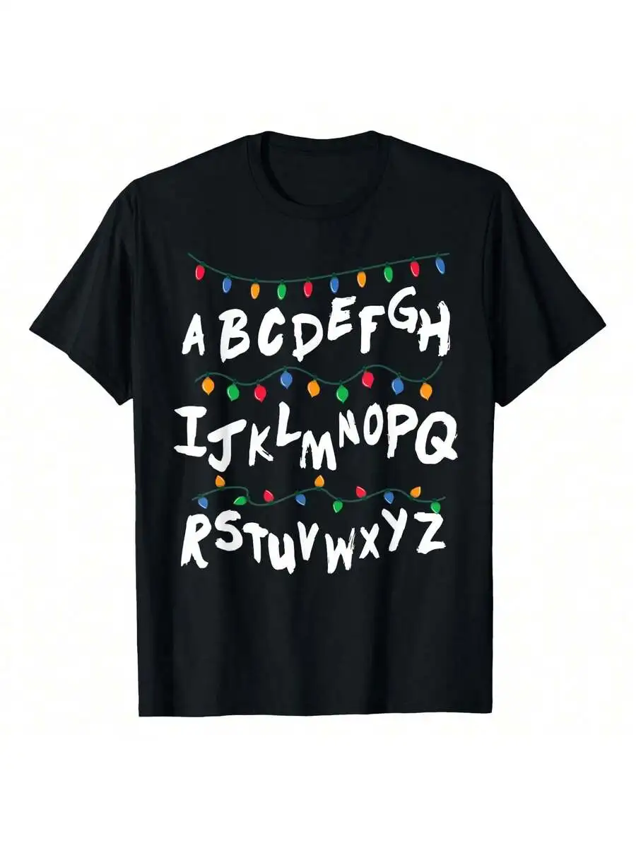 Alphabet Christmas Lights Tee Women 100% Cotton T-Shirt Ultra Soft Lightweight Breathable Holiday Gift
Alphabet Christmas Lights Tee Women 100% Cotton T-Shirt Ultra Soft Lightweight Breathable Holiday Gift