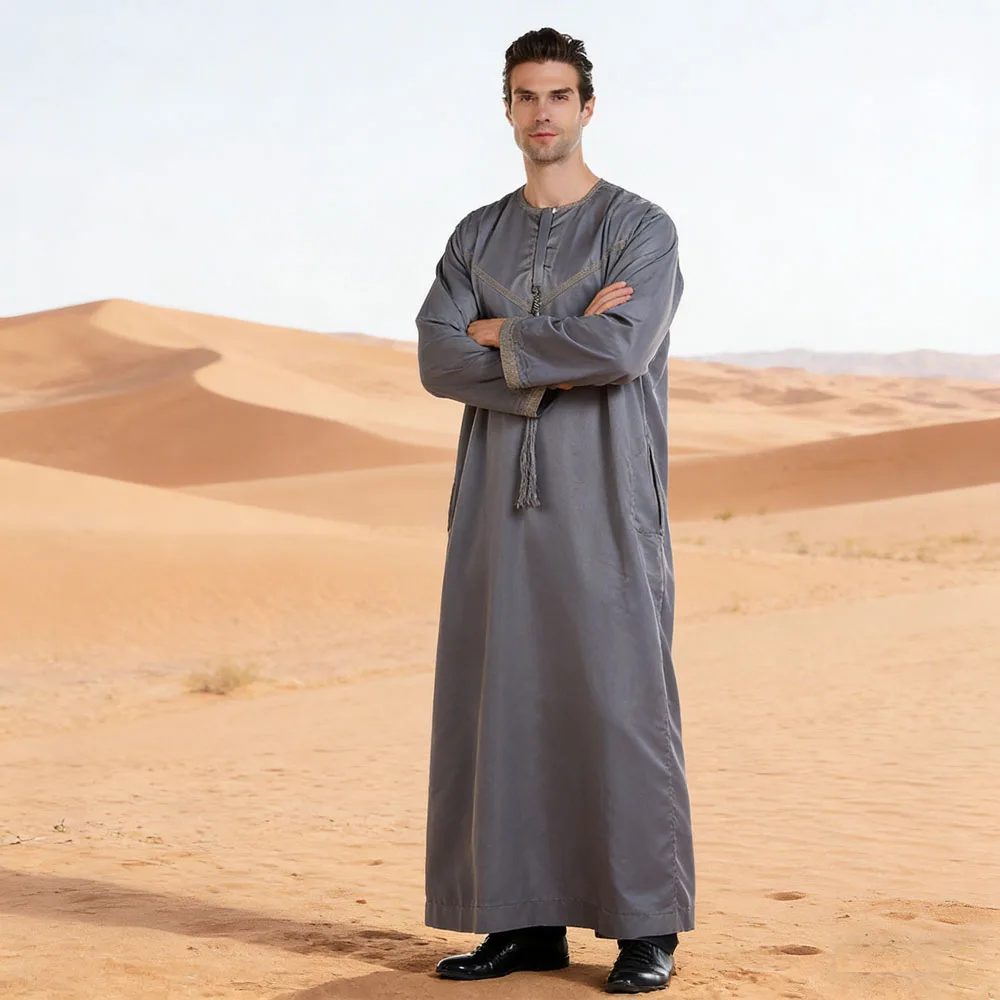 Thawb Maxi Muslim Dubai Long Abaya Middle East Men Eid Ramadan Thobe Long Sleeves Saudi Arabian Islamic Solid Robe Kaftan Dress
Thawb Maxi Muslim Dubai Long Abaya Middle East Men Eid Ramadan Thobe Long Sleeves Saudi Arabian Islamic Solid Robe Kaftan Dress