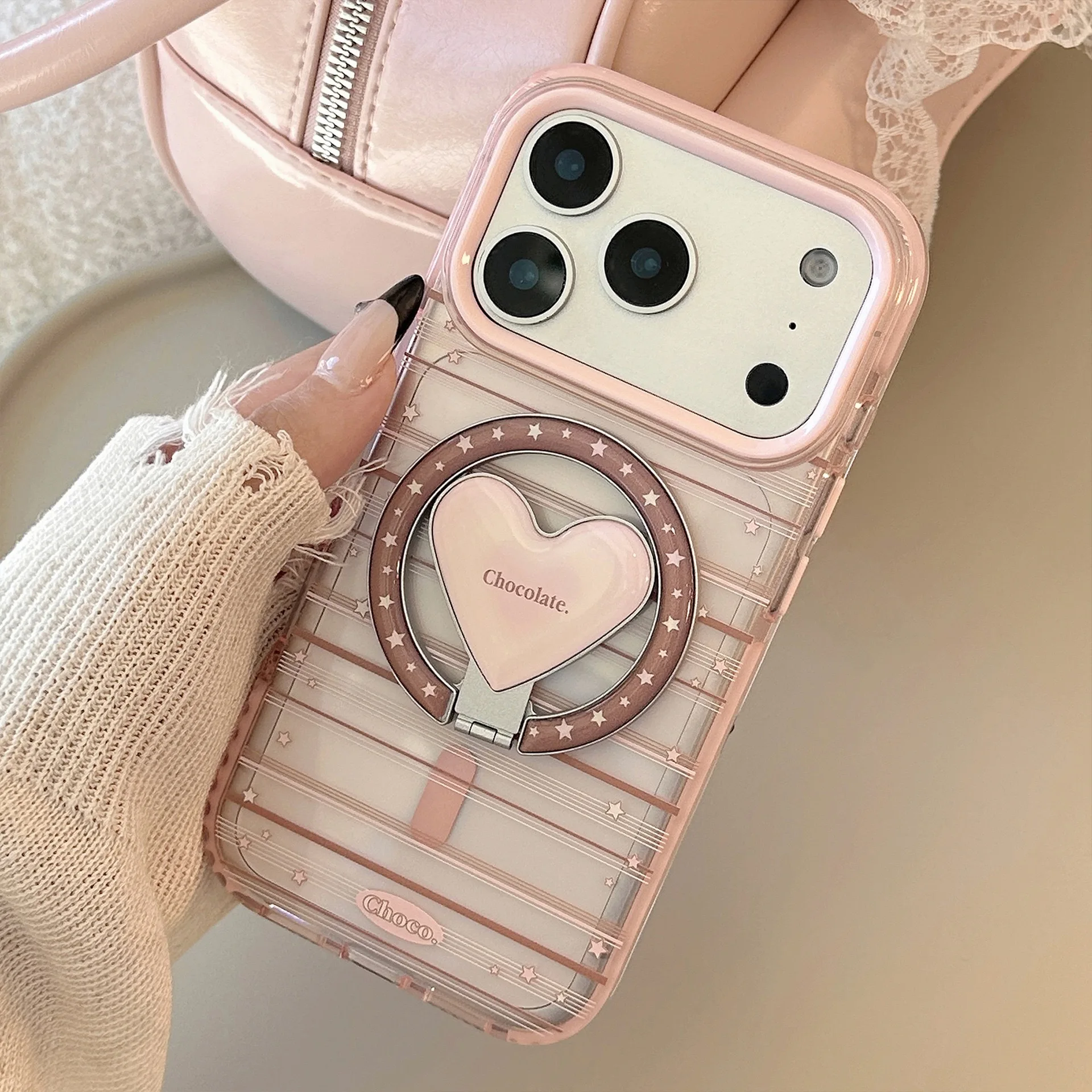 Pink Brown Striped Transparent Phone Case for IPhone 17 16 Pro 15 14 13 12 11 Pro Max Cover with Magsafe Cute Stand Holder Cases
Pink Brown Striped Transparent Phone Case for IPhone 17 16 Pro 15 14 13 12 11 Pro Max Cover with Magsafe Cute Stand Holder Cases