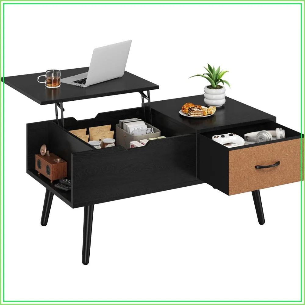 Lift Top Coffee Table for Living Room, Wooden Center Table with Storage Drawer, Hidden Compartment, Modern Black
Lift Top Coffee Table for Living Room, Wooden Center Table with Storage Drawer, Hidden Compartment, Modern Black