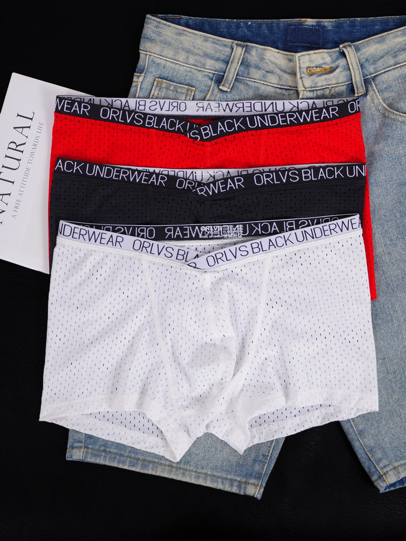 3 PCS Men's Mesh Breathable Boxer Briefs, Convex Pouch with Black Letter Print Wide Waistband High Elastic Sport Underwear
3 PCS Men's Mesh Breathable Boxer Briefs, Convex Pouch with Black Letter Print Wide Waistband High Elastic Sport Underwear