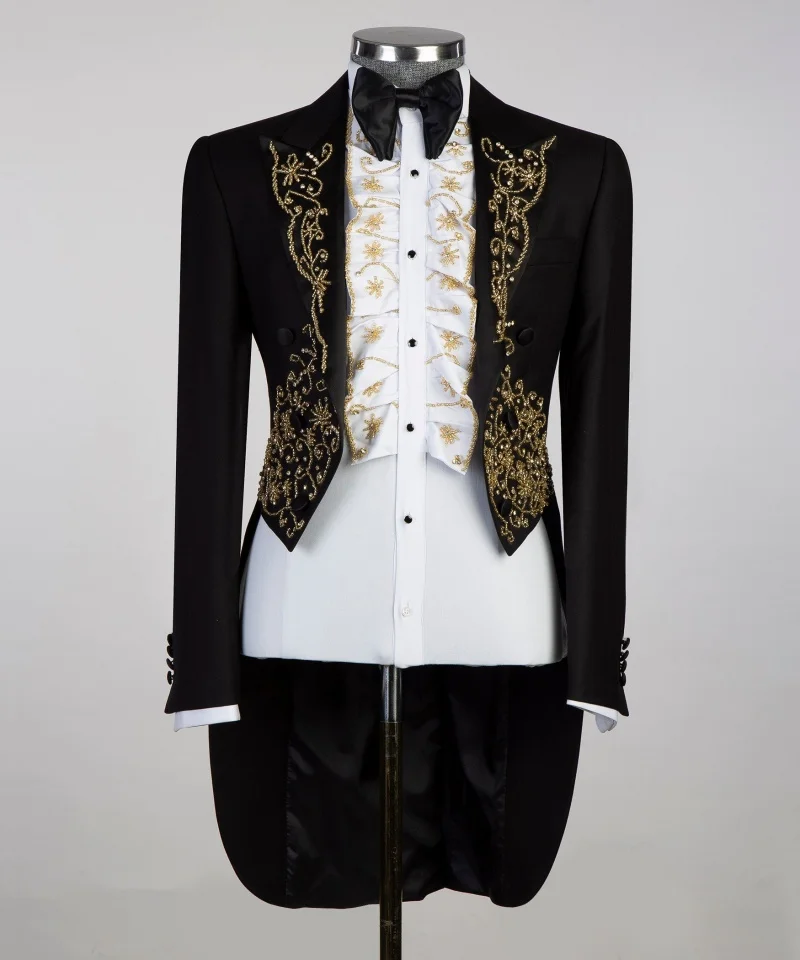 Jaqueta masculina Peak Lapel Gold Beaded Men's Tuxedo only 1pc Customized Blazer Formal Party Special Occasion Suit Jacekt
Jaqueta masculina Peak Lapel Gold Beaded Men's Tuxedo only 1pc Customized Blazer Formal Party Special Occasion Suit Jacekt