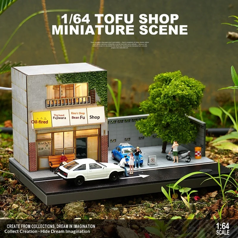 Shou Cang Jia1:64 Scale Fujiwara Tofu Shop Miniature Building Scene Diorama Display For Diecast Car Model Street City Collectors
Shou Cang Jia1:64 Scale Fujiwara Tofu Shop Miniature Building Scene Diorama Display For Diecast Car Model Street City Collectors