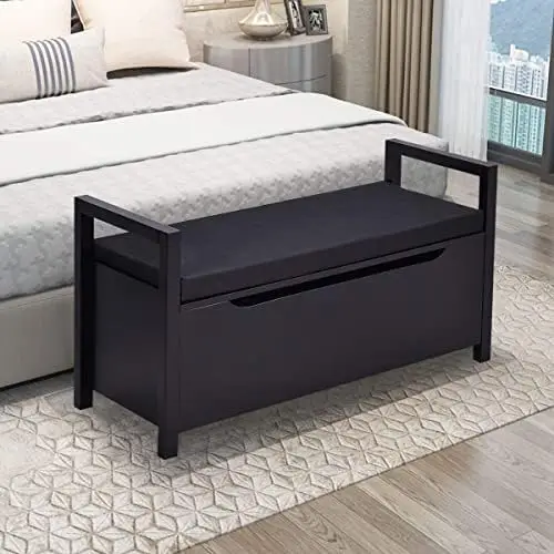Shoe Bench with Cushion, Entryway , End of Bed Bench for Bedroom, Wood Shoe Bench with Seat, 34" L×15" W×19" H, Shoe bench
Shoe Bench with Cushion, Entryway , End of Bed Bench for Bedroom, Wood Shoe Bench with Seat, 34" L×15" W×19" H, Shoe bench