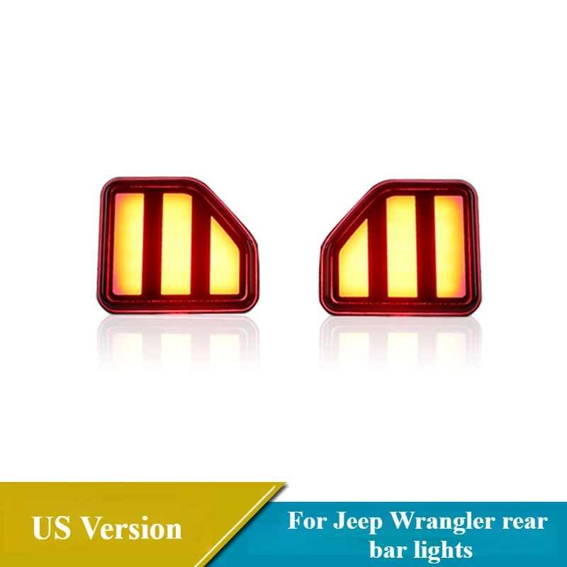 Для Jeep Wrangler 2018-2022 (версия для США) — светодиодный задний бамперный фонарь, задний противотуманный фонарь, модифицированный указатель поворота, яркий стоп-сигнал
Для Jeep Wrangler 2018-2022 (версия для США) — светодиодный задний бамперный фонарь, задний противотуманный фонарь, модифицированный указатель поворота, яркий стоп-сигнал