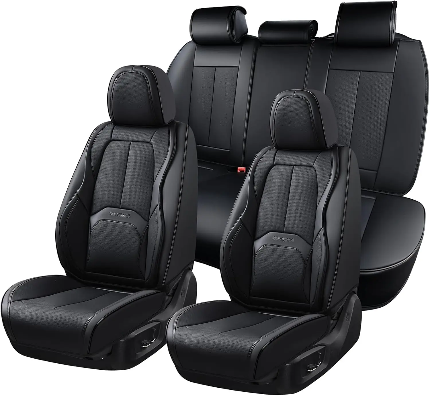 Premium Nappa Leather Car Seat Covers Full Set, Waterproof with Lumbar Support, Universal Fit for Most Vehicles (Black)
Premium Nappa Leather Car Seat Covers Full Set, Waterproof with Lumbar Support, Universal Fit for Most Vehicles (Black)