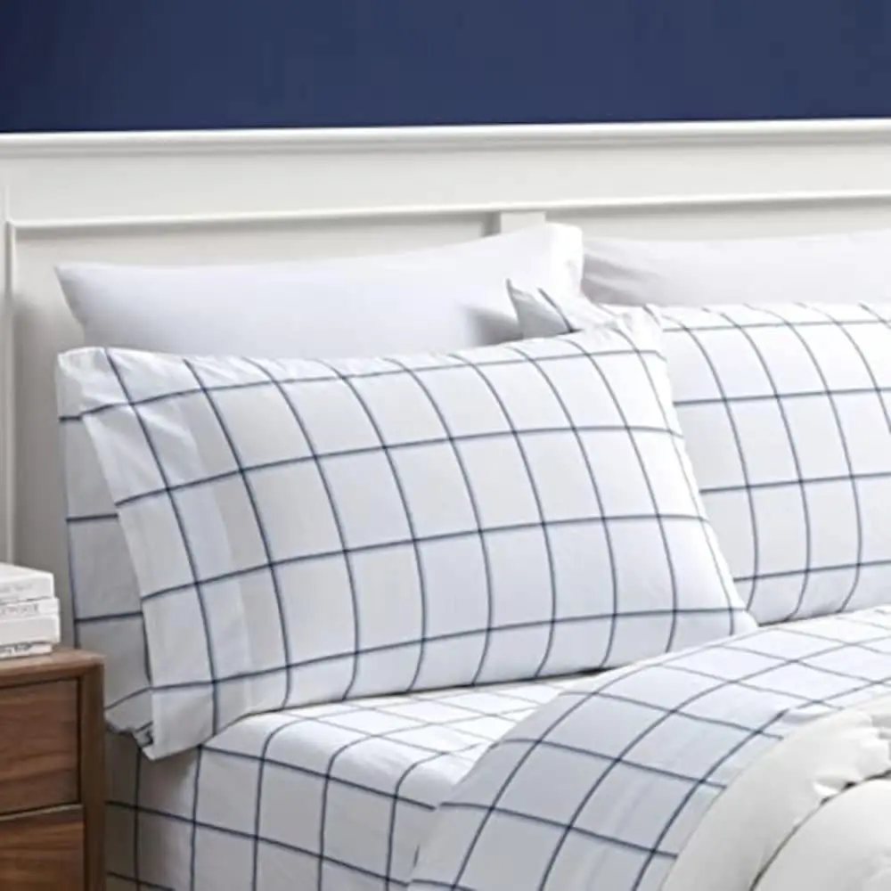 Cotton Percale Full Sheet Set - Crisp & Cool Bedding, Dorm Room Essentials, Stylish Home Decor (Plot Blue)
Cotton Percale Full Sheet Set - Crisp & Cool Bedding, Dorm Room Essentials, Stylish Home Decor (Plot Blue)