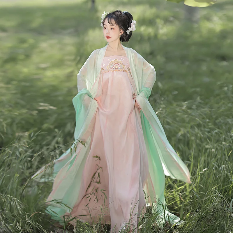 YF08 Женская нагрудная одежда в стиле Хань на весну и лето Hanfu с двумя большими рукавами элегантная супер сказочная повседневная одежда
YF08 Женская нагрудная одежда в стиле Хань на весну и лето Hanfu с двумя большими рукавами элегантная супер сказочная повседневная одежда