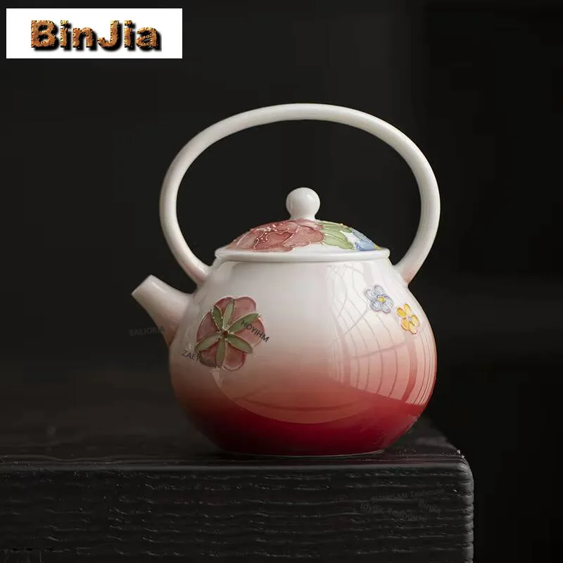 120ml Hand Drawn Flower Lifting Handle Teapot Japanese Tea Infuser Pot Tea Maker Kettle With Strainer Tea Ceremony Collection
120ml Hand Drawn Flower Lifting Handle Teapot Japanese Tea Infuser Pot Tea Maker Kettle With Strainer Tea Ceremony Collection