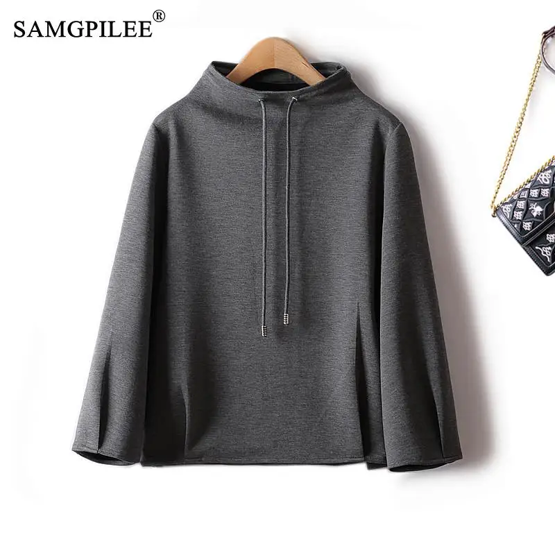 European Retro Women's Sweater Spring Autumn Neckline Tie Air Cotton Loose Solid Short Female T-shirt Korean Fashion Sweatshirts
European Retro Women's Sweater Spring Autumn Neckline Tie Air Cotton Loose Solid Short Female T-shirt Korean Fashion Sweatshirts