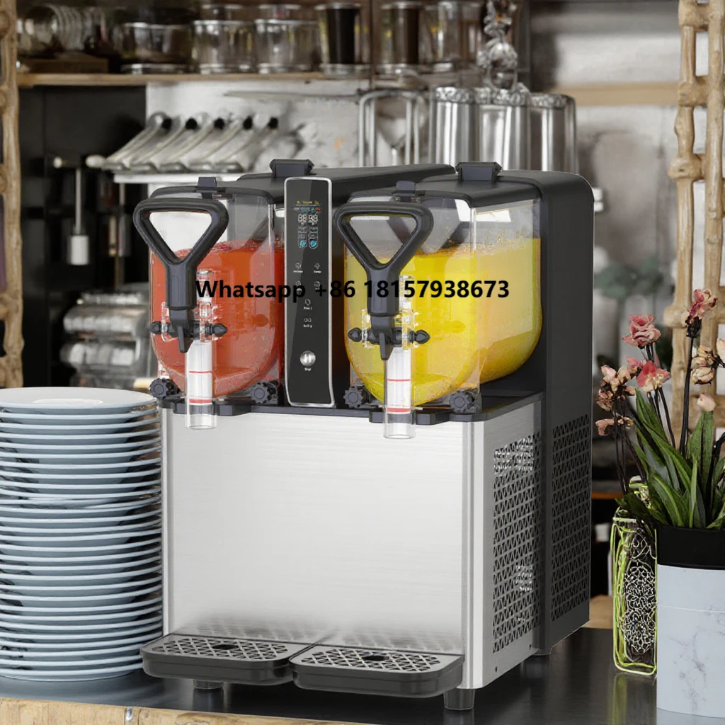 Home Commercial Use Slush Making Machine 3L X 2 Tanks Snow Frozen Drink Slushy Smoothie Maker Slush Icee Machine with Led Light
Home Commercial Use Slush Making Machine 3L X 2 Tanks Snow Frozen Drink Slushy Smoothie Maker Slush Icee Machine with Led Light