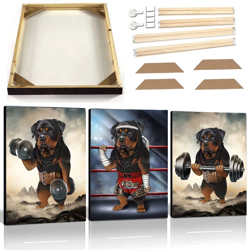 Boxing Weightlifting Dog Wall Art Canvas Painting with Frame Motorcycle Racer Dog Poster Prints Modern Abstract Animal Picture
Boxing Weightlifting Dog Wall Art Canvas Painting with Frame Motorcycle Racer Dog Poster Prints Modern Abstract Animal Picture