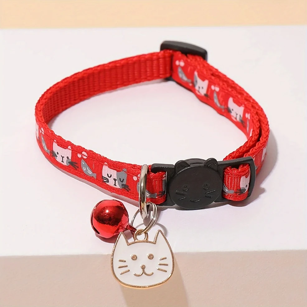 Comfort Fit Cartoon Design Adjustable Nylon Cat Collar - Safety Buckle and Bell, Durable Pet Accessory for Small Dogs & Cats
Comfort Fit Cartoon Design Adjustable Nylon Cat Collar - Safety Buckle and Bell, Durable Pet Accessory for Small Dogs & Cats