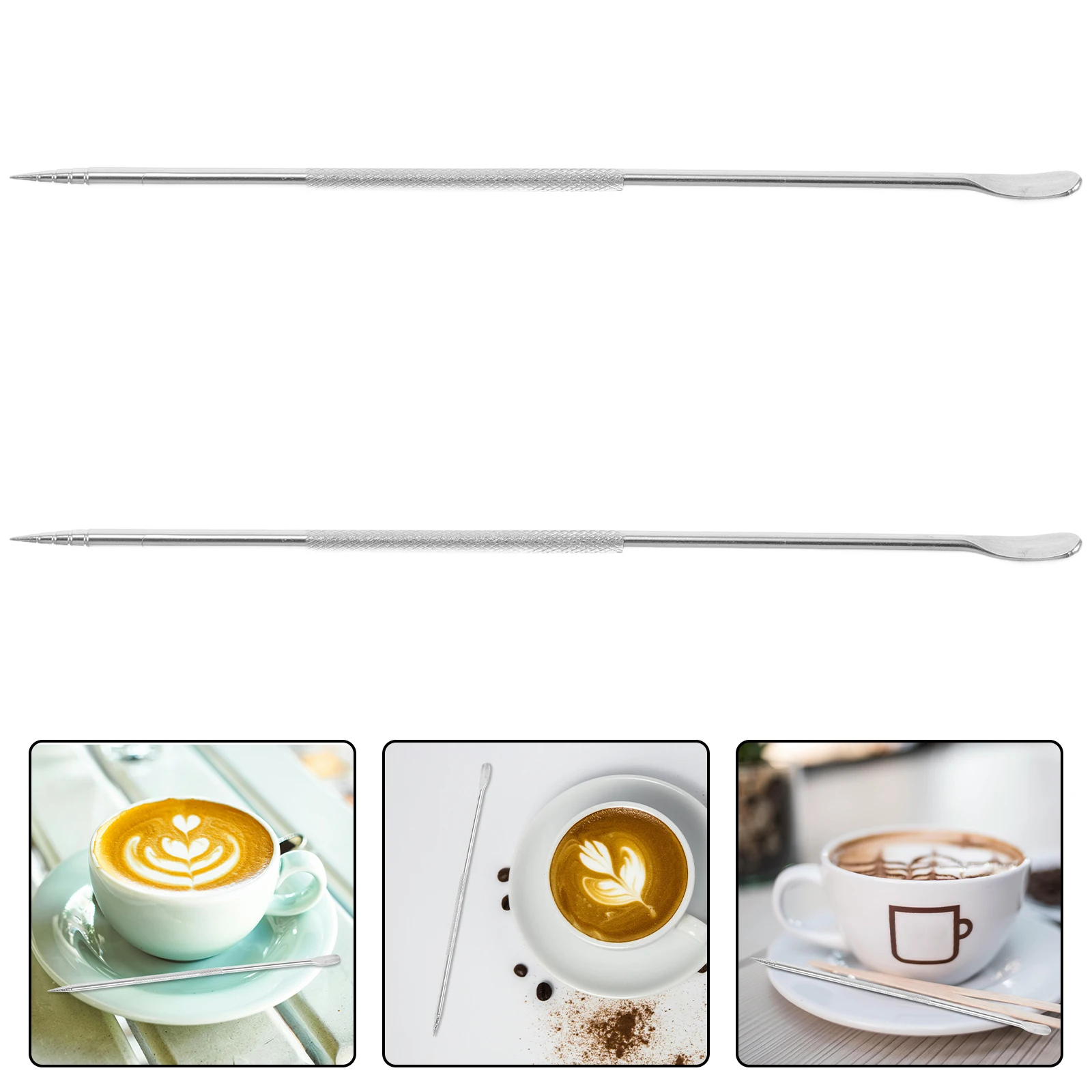 2 pcs Stainless Steel Stir Sticks Espresso Stirrer Tool Latte Art Pen Decorating Frosting Precision Crafted Mixer Stick
2 pcs Stainless Steel Stir Sticks Espresso Stirrer Tool Latte Art Pen Decorating Frosting Precision Crafted Mixer Stick
