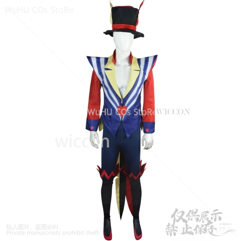 Anime Cartoon Helluva Cosplay Ozzie Costume Hat Coat Uniform For Man Woman Halloween Christmas Roleplay Boos Suit Customized
Anime Cartoon Helluva Cosplay Ozzie Costume Hat Coat Uniform For Man Woman Halloween Christmas Roleplay Boos Suit Customized