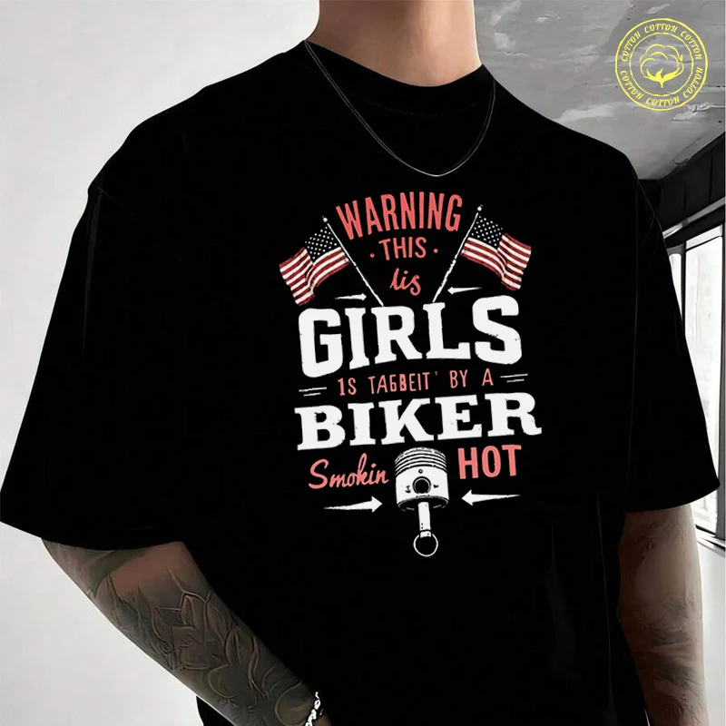 Patriotic Motorcycle Graphic Men's Women Summer Cotton T-shirt Moto Short Sleeved Casual Basic TShirt Round Neck Unisex Tops
Patriotic Motorcycle Graphic Men's Women Summer Cotton T-shirt Moto Short Sleeved Casual Basic TShirt Round Neck Unisex Tops