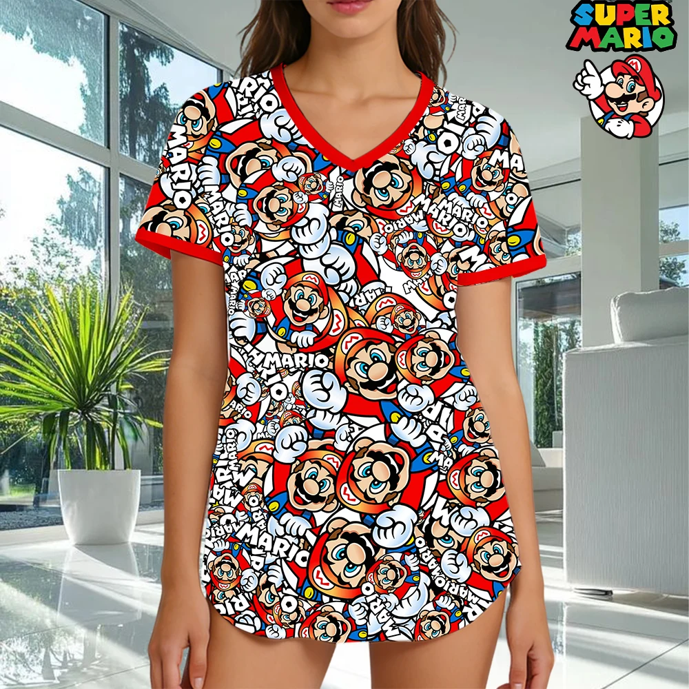 S-5XL Anime V Neck Women's Mario Nurse Uniform Women T-shirt Harajuku Style 2026 New Shirts Shoujo Clothes Fashion Kawaii Top
S-5XL Anime V Neck Women's Mario Nurse Uniform Women T-shirt Harajuku Style 2026 New Shirts Shoujo Clothes Fashion Kawaii Top