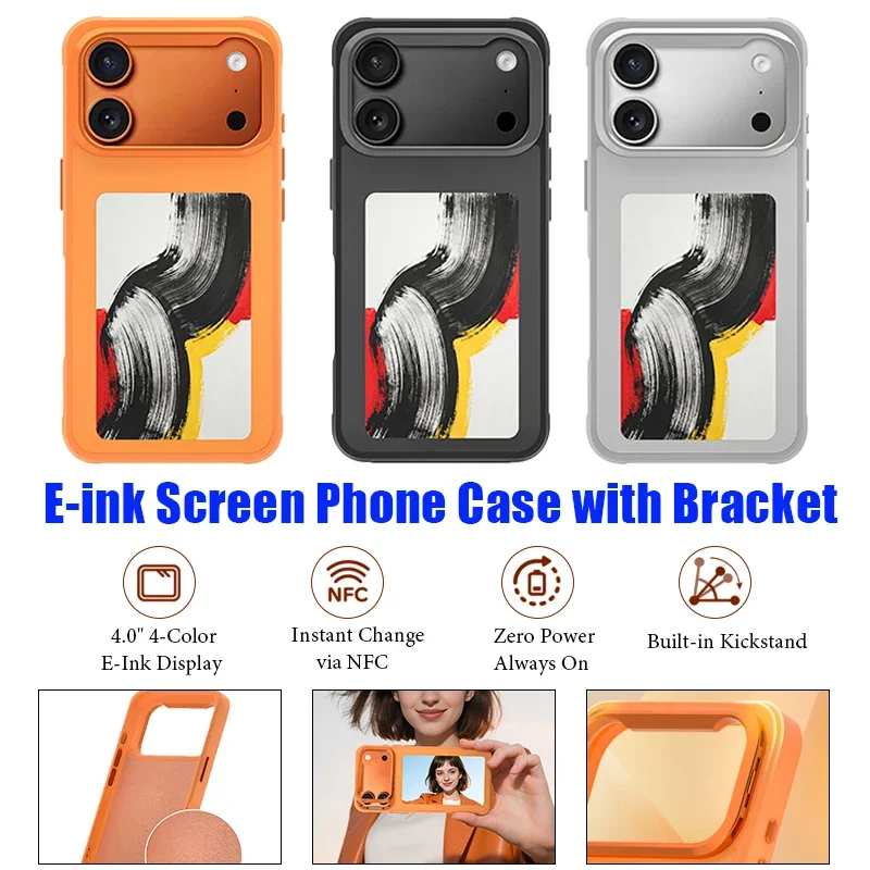 Luxury HD Smart NFC Ink Screen Phone Case for iPhone 17/17pro/17 Pro Max Shockproof AG Glass Back Cover Case DIY Photo Cover
Luxury HD Smart NFC Ink Screen Phone Case for iPhone 17/17pro/17 Pro Max Shockproof AG Glass Back Cover Case DIY Photo Cover