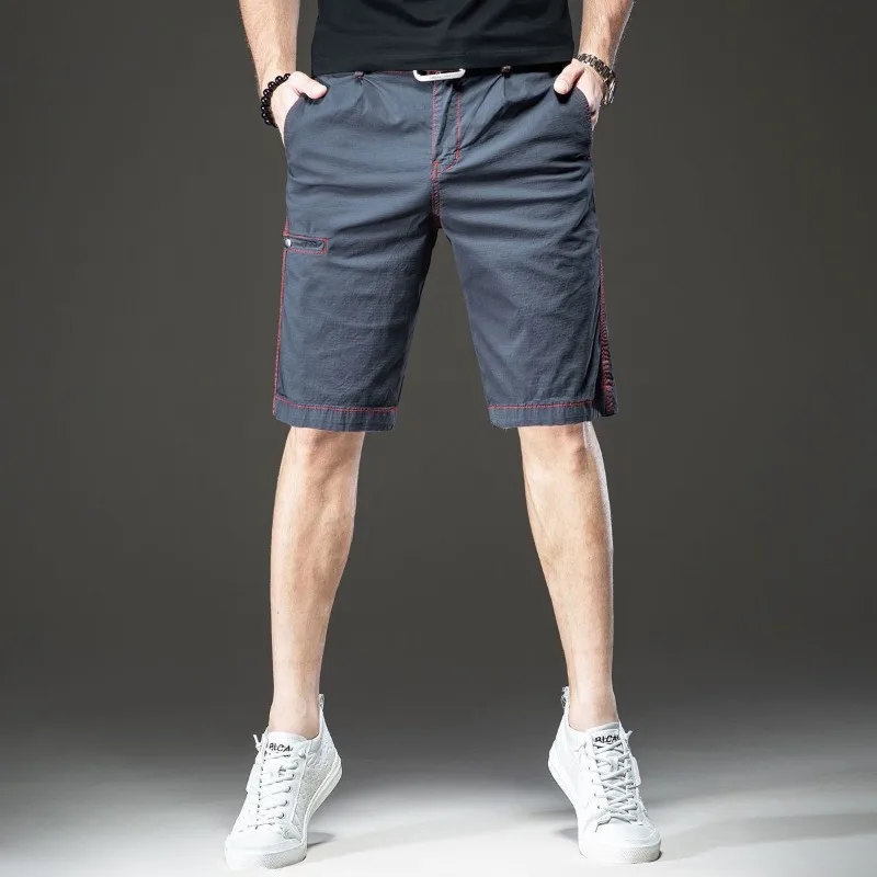 Trendy Fashion Summer Cargo Shorts Men Pockets Zippers Contrast Color Bright Line Decorat Casual Knee Length Straight Short Pant
Trendy Fashion Summer Cargo Shorts Men Pockets Zippers Contrast Color Bright Line Decorat Casual Knee Length Straight Short Pant
