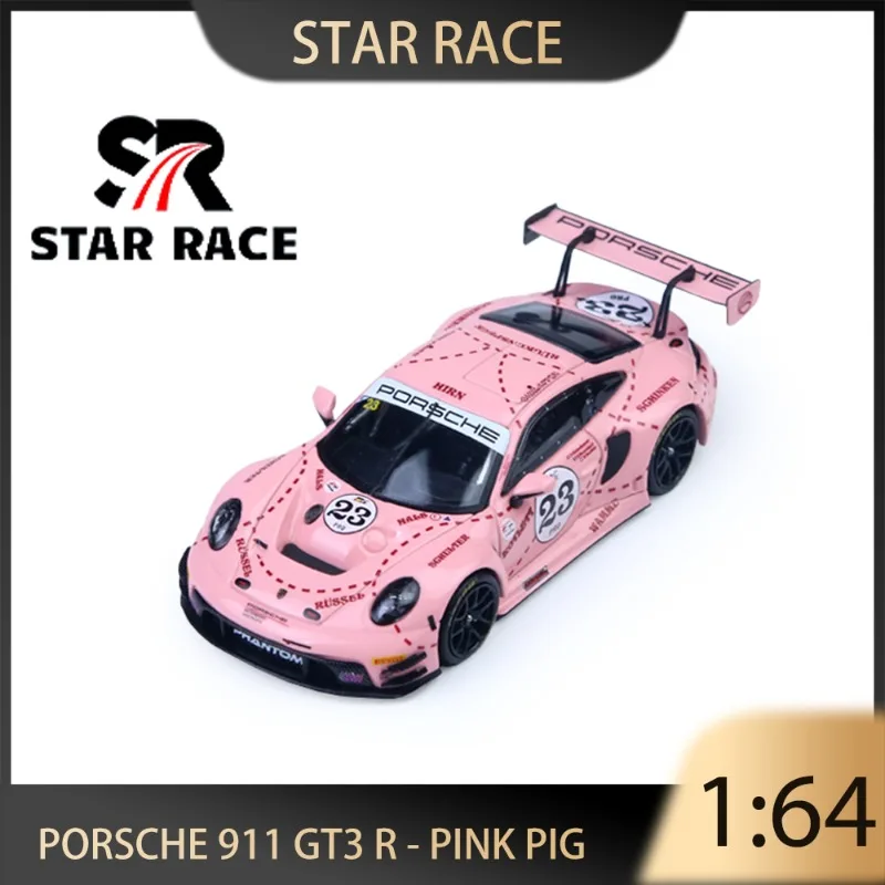 STAR RACE 1:64 Porsche 911 GT3 R 23, розовая свинья Carrera Cup-55, литая под давлением модель автомобиля из сплава, коллекция подарочных игрушек
STAR RACE 1:64 Porsche 911 GT3 R 23, розовая свинья Carrera Cup-55, литая под давлением модель автомобиля из сплава, коллекция подарочных игрушек